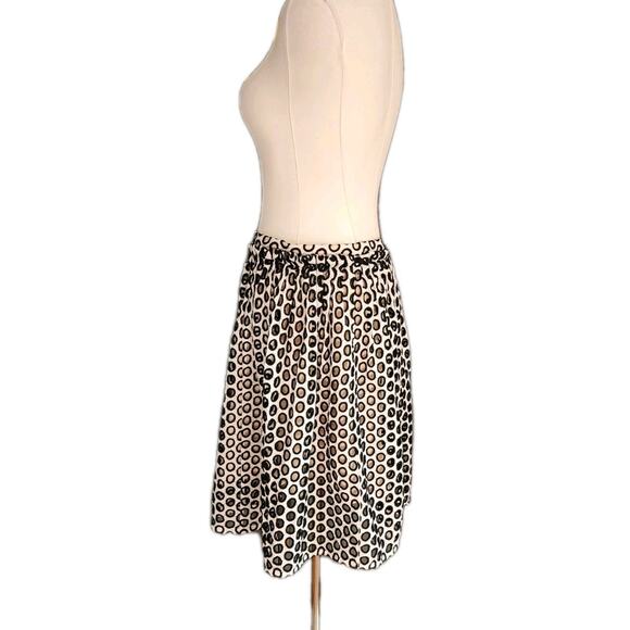 J.CREW Punched Out Eyelet Embroidered Cream Black A Line 28×22 Skirt Size 2 - Picture 5 of 9